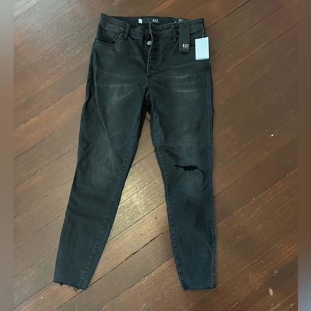 KUT raw hem ankle skinny jeans, size 4